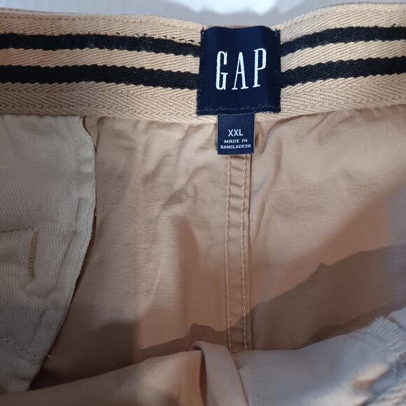 NWT Gap Men's XXL 7" Inseam Stretch Twill Pull On Short Irish Cream Tan - Picture 4 of 11